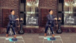 Tomás llevó su arte callejero a la televisión argentina.