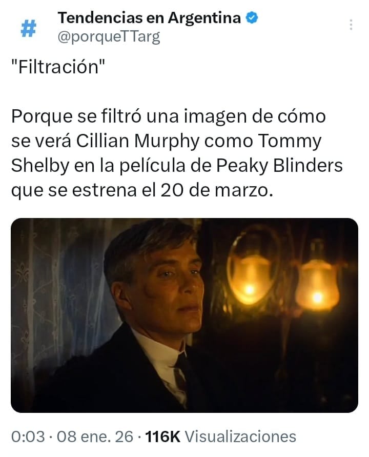 Cillian Murphy tendencia en X.