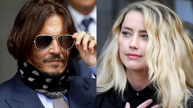 Johnny Depp y Amber Heard en un juicio en 2020. (Foto: AP)