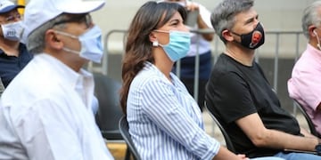 Natalia De la Sota y Daniel Passrini, las principales figuras políticas en acto en la CGT\u002E