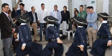 Festival del Malambo en Laborde en 2020, que contará otro año con el apoyo de la Provincia\u002E Manuel Calvo visitó el encuentro\u002E (Prensa Gobierno)