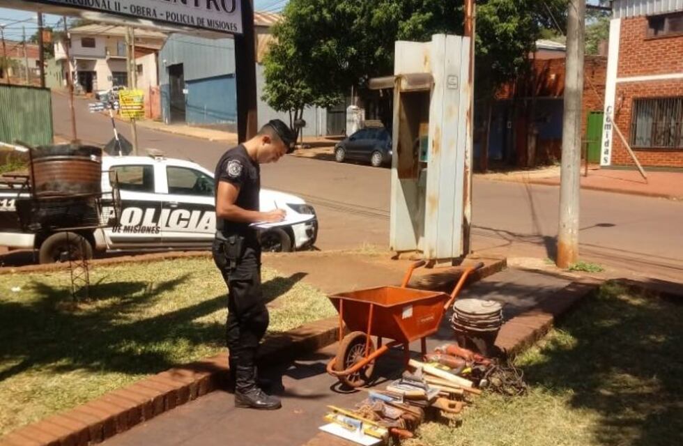 La policía recuperó elementos robados en Oberá
