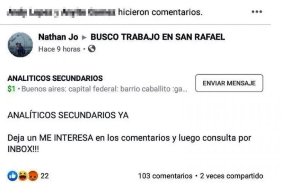 Ofrecen certificados analíticos truchos en las redes sociales