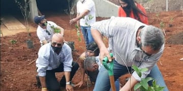La acción tuvo lugar en el día del Árbol\u002E