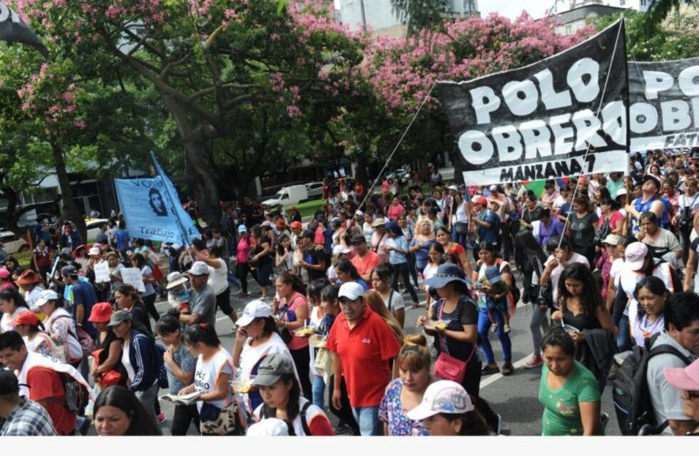 El Polo Obrero levantó el corte en la 9 de Julio tras cuatro horas de protesta