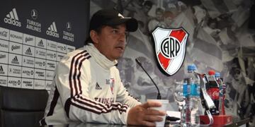Marcelo Gallardo en conferencia de prensa\u002E (Foto: Twitter/RiverPlate)