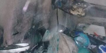 Incendio en un hogar de Villa Parque Santa Ana