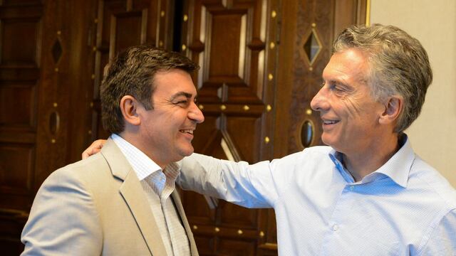 Omar De Marchi y Mauricio Macri.