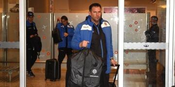 El técnico Diego Dabove, al arribar a Mendoza luego de la eliminación de Godoy Cruz en la Copa Argentina\u002E