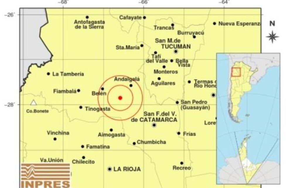 Sismo de 3.5 grados en Catamarca