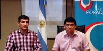 El intendente de Posadas, Joaquín Losada (der\u002E) y el titular de Servicios Públicos, Héctor Rodríguez\u002E (MisionesOnline)