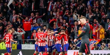 El Atlético de Simeone le ganó 1-0 al Arsenal y avanzó a la final de la Europa League\u002E Foto: DPA\u002E