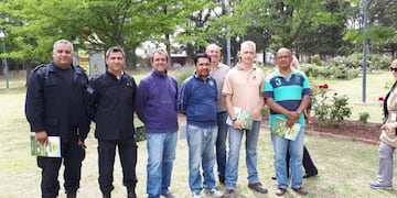 Internos que realizaron los trabajos de mantenimiento de El Rosedal