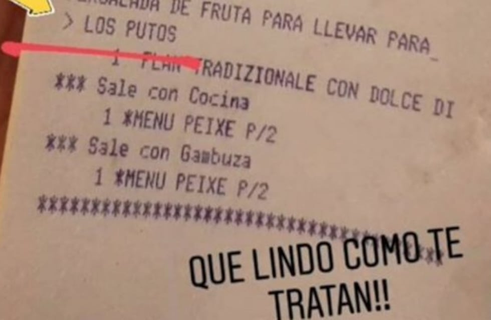 Polémica por una expresión homofóbica en un ticket de un restaurante cordobés