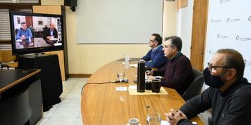 Teleconferencia de Castellano y Perotti