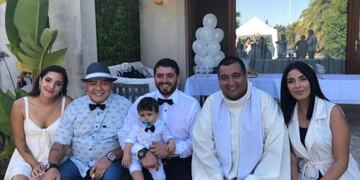 Diego Maradona fue el padrino de su nieto Dieguito Matías