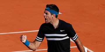 Juan Martín del Potro fue muy superior al local Julien Benneteau, y avanzó a tercera ronda de Roland Garros\u002E (AP Photo/Thibault Camus)