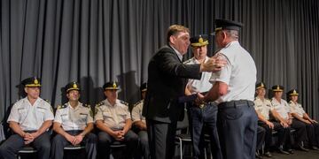 El intendente Montenegro participó del acto oficial por el aniversario de la Policía de la Provincia (Foto: Prensa MGP)