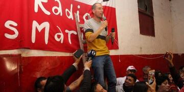 Luis Picat en sus festejos (Gentileza La Voz Claudio Minoldo)