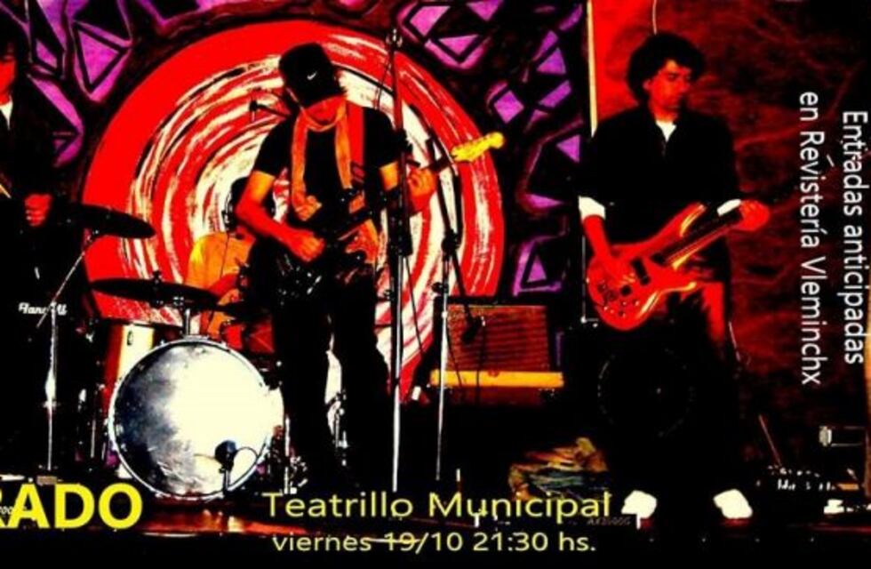 La banda Río Sagrado se presenta en Arroyito el 19 de Octubre