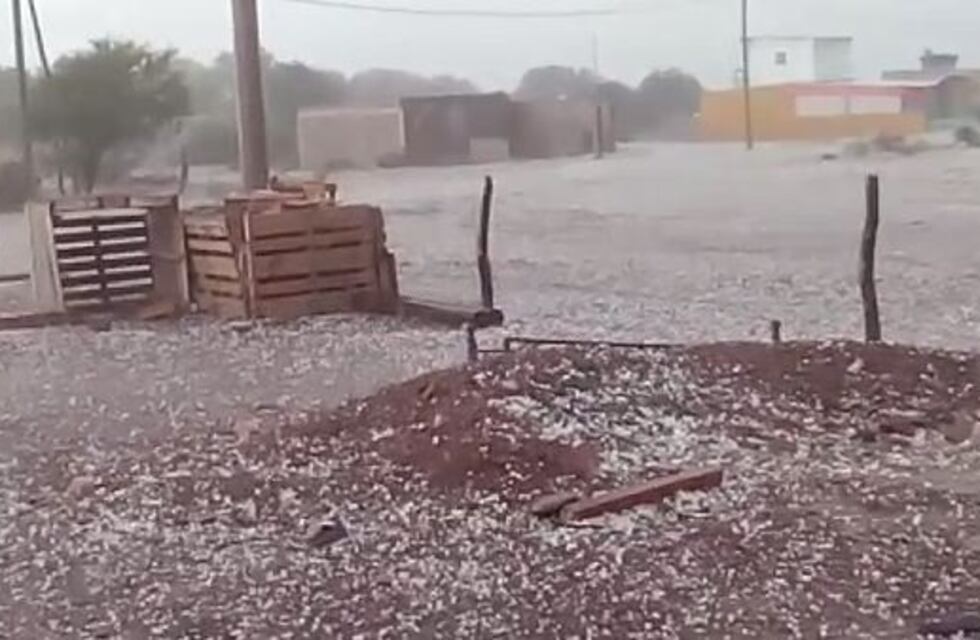 Mirá el granizo que cayó en La Calera