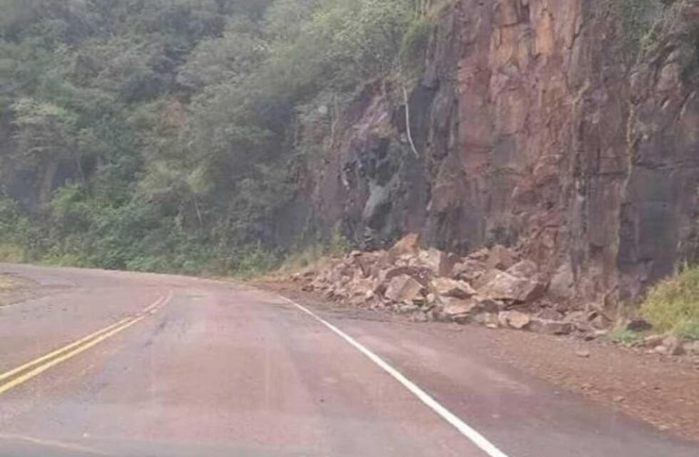 Ocurrió un derrumbe sobre la ruta provincial 7