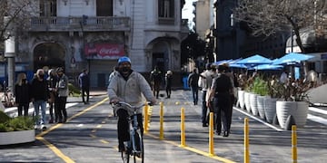 Así quedó la "gran manzana" en la zona de la plaza San Martín.