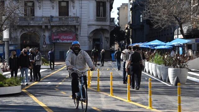 Así quedó la "gran manzana" en la zona de la plaza San Martín.