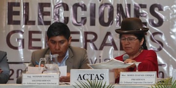 La presidenta del Tribunal Supremo Electoral, Maria Eugenia Choque\u002E (EFE)