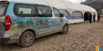 Carpa del centro de excombatientes Ushuaia