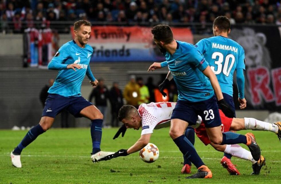 El Zenit de Rusia "argentino" perdió 2-1 con Leipzig por la Europa League