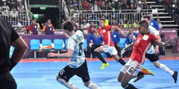 Argentina y Egipto igualaron 2-2 por el debut del futsal masculino en Buenos Aires 2018\u002E