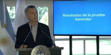 Macri presenta resultados de aprender