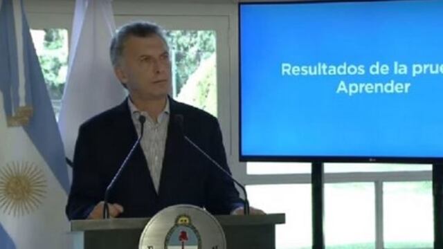 Macri presenta resultados de aprender