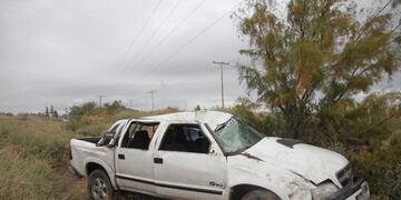 El vuelco se produjo en Ruta 40 y calle 13\u002E