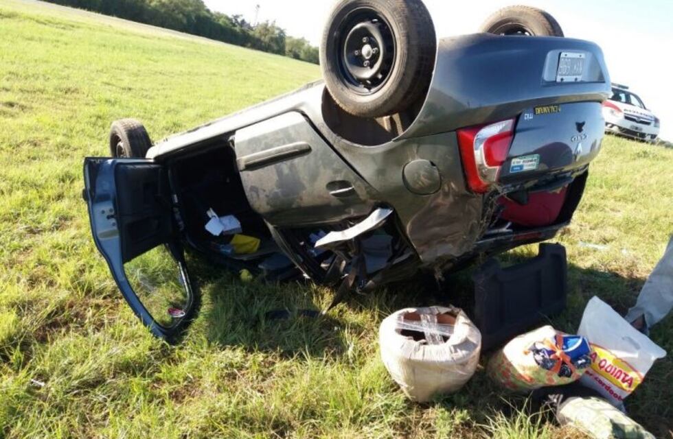 Vuelco en la autovía de ruta 36