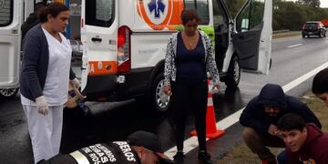 Accidente Motociclista\nCrédito: Bomberos Ceibas