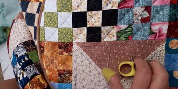 Muestra de patchwork a mano