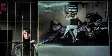 Marilyn en lo alto del pabellón\u002E ( Foto: Rubén Digilio)\u002E