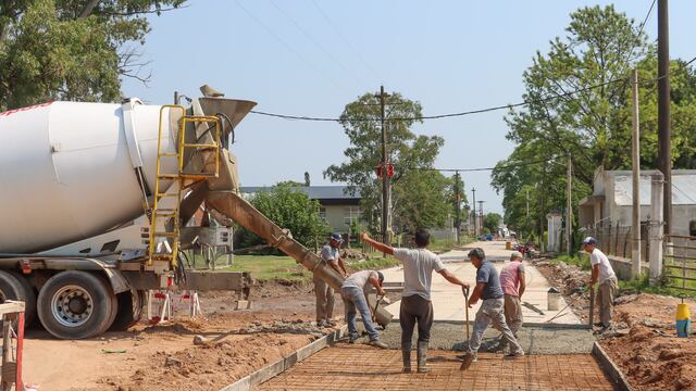Obras de pavimentación en Gualeguaychú