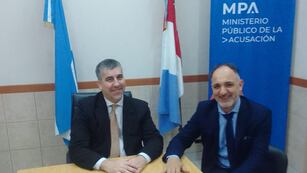 El Fiscal Regional 5, Carlos María Vottero, mantuvo una reunión con el Defensor Regional de Rafaela, Carlos Flores Zanella.