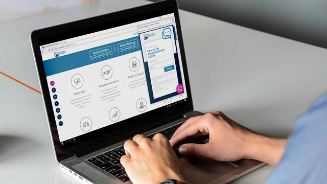 Opciones de banca electrónica para operar.