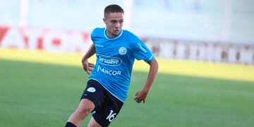 Pibe. Ignacio Tapia, uno de los juveniles celestes que debutó en Primera. (Prensa Belgrano)