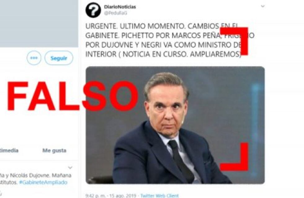 Son falsas la mayoría de las cuentas que publicaron que Peña y Dujovne renunciaron