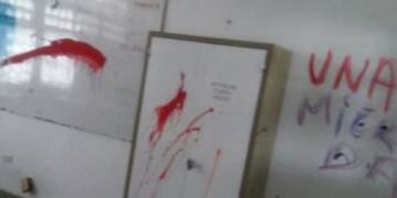 Destrozos escuela de San Lorenzo