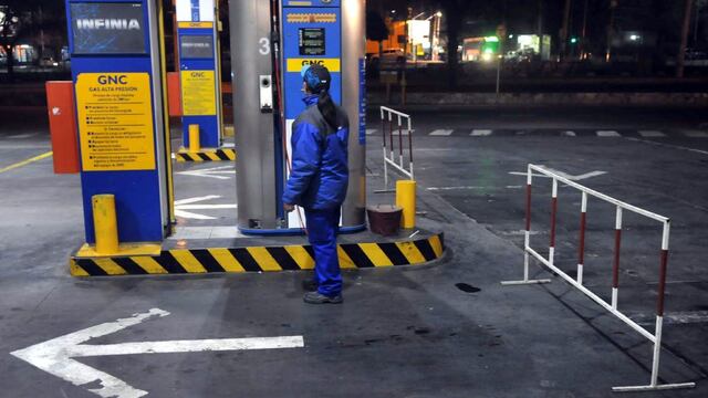 Por las bajas temperaturas cortaron la venta de GNC el jueves y se repite este viernes. Termina a las 23.