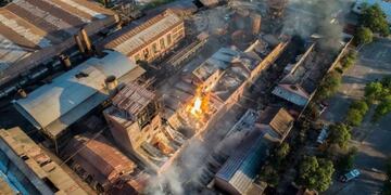 Incendio en el ingenio La Esperanza, de Jujuy