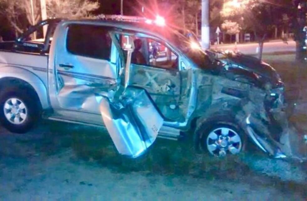 Una camioneta colisionó contra una formación de tren en Noetinger