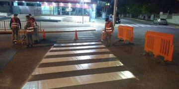 Nuevos trabajos de señalización en el centro de la ciudad