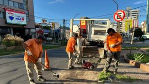 Trabajos de bacheo en Villa Carlos Paz